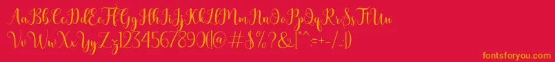 Шрифт bertilda – оранжевые шрифты на красном фоне