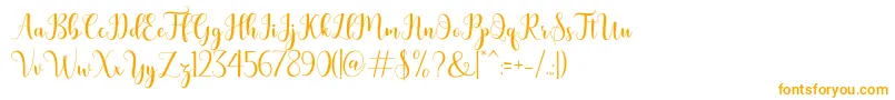 bertilda-Schriftart – Orangefarbene Schriften auf weißem Hintergrund