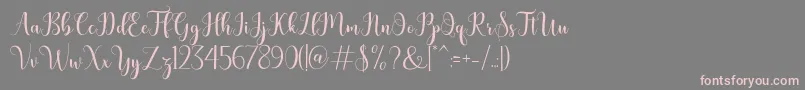 bertilda-Schriftart – Rosa Schriften auf grauem Hintergrund