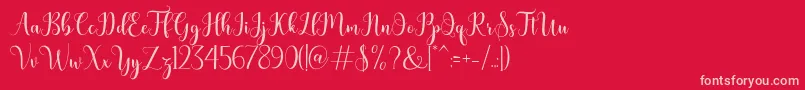 Шрифт bertilda – розовые шрифты на красном фоне