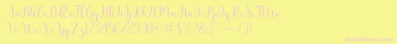 bertilda Font – Pink Fonts on Yellow Background