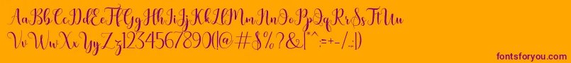 Шрифт bertilda – фиолетовые шрифты на оранжевом фоне