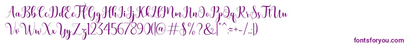 Шрифт bertilda – фиолетовые шрифты на белом фоне