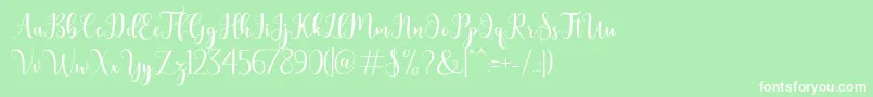 Шрифт bertilda – белые шрифты на зелёном фоне