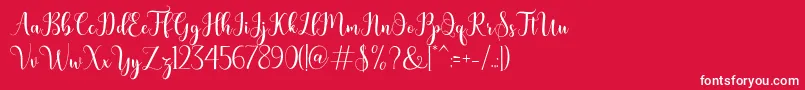 bertilda-fontti – valkoiset fontit punaisella taustalla