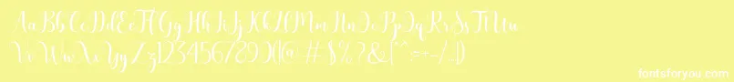 bertilda-fontti – valkoiset fontit keltaisella taustalla