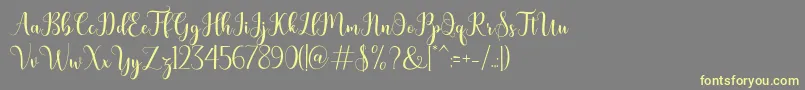bertilda Font – Yellow Fonts on Gray Background