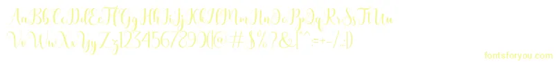 bertilda-Schriftart – Gelbe Schriften