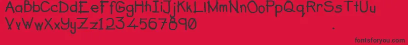 Berus Rambut Kuda Font – Black Fonts on Red Background