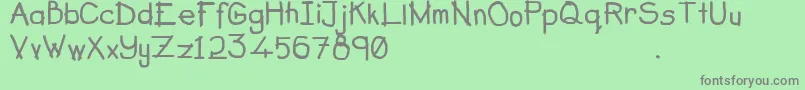 Berus Rambut Kuda Font – Gray Fonts on Green Background