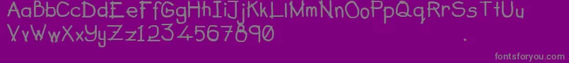 Berus Rambut Kuda-Schriftart – Graue Schriften auf violettem Hintergrund