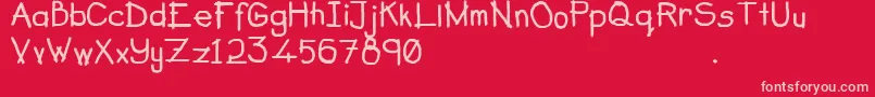 Berus Rambut Kuda Font – Pink Fonts on Red Background