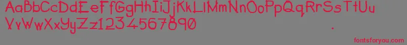 Berus Rambut Kuda Font – Red Fonts on Gray Background