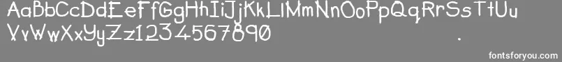Berus Rambut Kuda Font – White Fonts on Gray Background