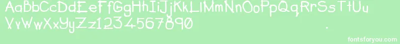 Berus Rambut Kuda Font – White Fonts on Green Background