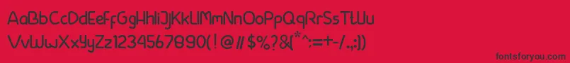 beside Font – Black Fonts on Red Background