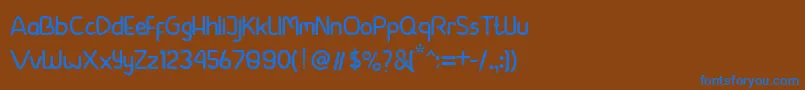 フォントbeside – 茶色の背景に青い文字