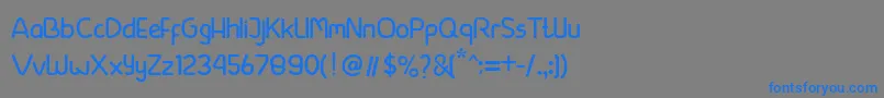 フォントbeside – 灰色の背景に青い文字