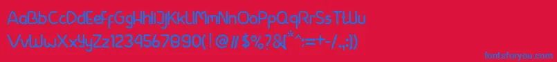 beside Font – Blue Fonts on Red Background