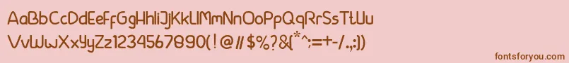 beside Font – Brown Fonts on Pink Background