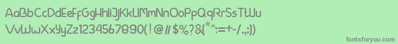 beside Font – Gray Fonts on Green Background