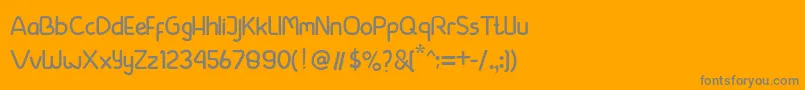 beside Font – Gray Fonts on Orange Background