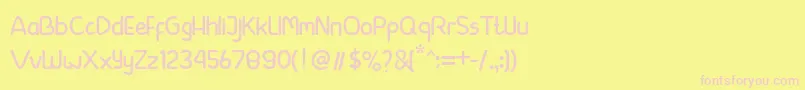 beside Font – Pink Fonts on Yellow Background