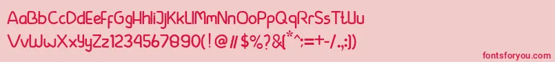 beside Font – Red Fonts on Pink Background