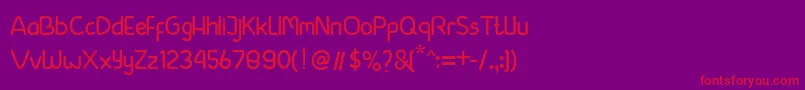 beside Font – Red Fonts on Purple Background