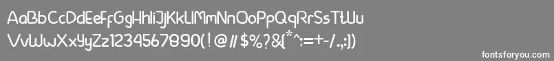 フォントbeside – 灰色の背景に白い文字