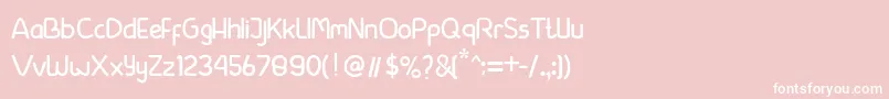 beside Font – White Fonts on Pink Background