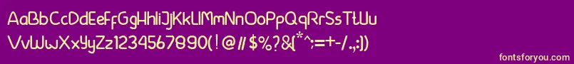 beside Font – Yellow Fonts on Purple Background