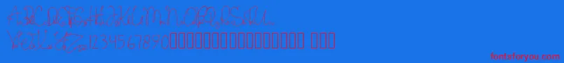 fuente BesokLusa – Fuentes Rojas Sobre Fondo Azul