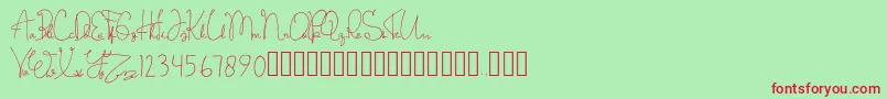 BesokLusa Font – Red Fonts on Green Background