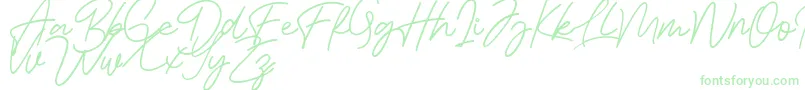 Шрифт Bessita Handwriting Free – зелёные шрифты на белом фоне