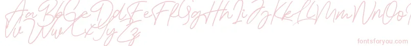 Шрифт Bessita Handwriting Free – розовые шрифты на белом фоне