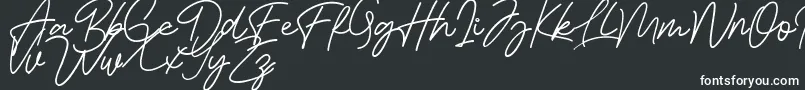 Шрифт Bessita Handwriting Free – белые шрифты на чёрном фоне