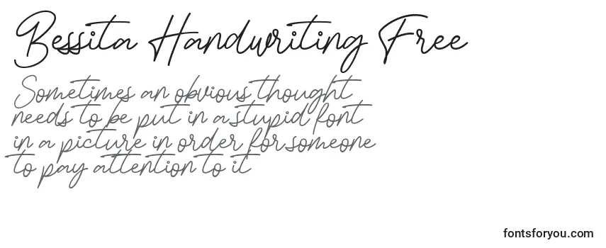 Обзор шрифта Bessita Handwriting Free (121138)