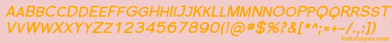 SfflorencesansscBolditalic Font – Orange Fonts on Pink Background