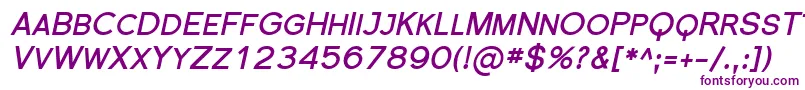 SfflorencesansscBolditalic Font – Purple Fonts on White Background