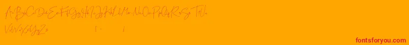 Best Deals Font – Red Fonts on Orange Background