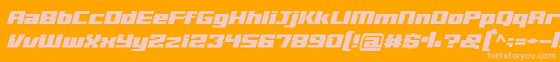 Fonte BEST IN CLASS – fontes rosa em um fundo laranja