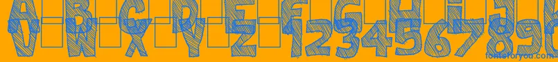 Best Prices Font – Blue Fonts on Orange Background