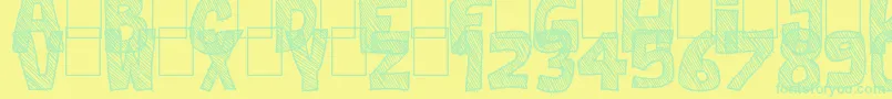 Best Prices Font – Green Fonts on Yellow Background