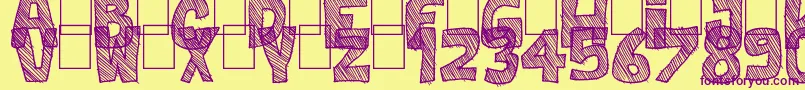 Best Prices-Schriftart – Violette Schriften auf gelbem Hintergrund