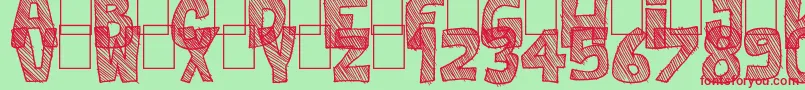 Шрифт Best Prices – красные шрифты на зелёном фоне