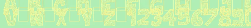 Шрифт Best Prices – жёлтые шрифты на зелёном фоне