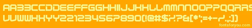 フォントBest Tease – オレンジの背景に黄色の文字