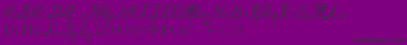 Bestalia   PU-Schriftart – Schwarze Schriften auf violettem Hintergrund