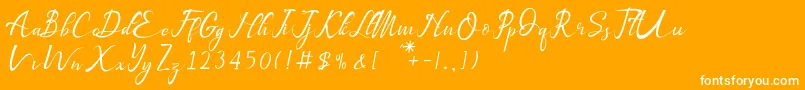 Bestalia   PU-Schriftart – Weiße Schriften auf orangefarbenem Hintergrund